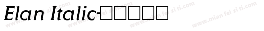 Elan Italic字体转换